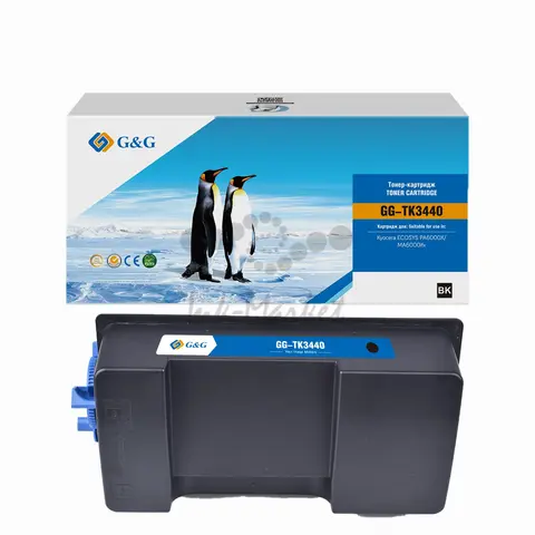 Тонер-картридж G&G, аналог Kyocera TK-3440 черный 40k с чипом