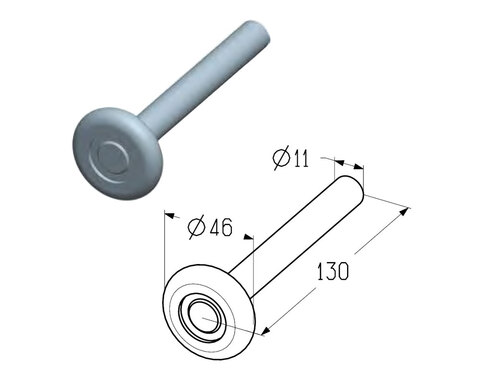 ALUTECH Ролик ходовой, R-130-11-G
