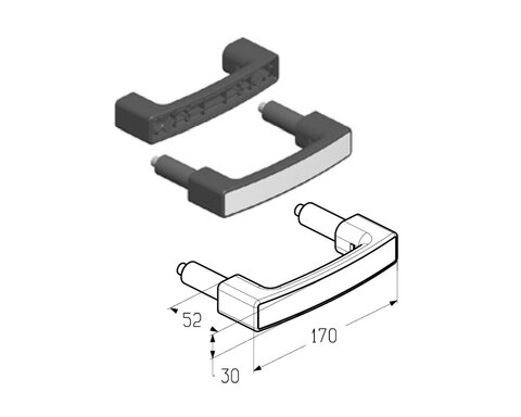 ALUTECH Ручка, HGI-40.006