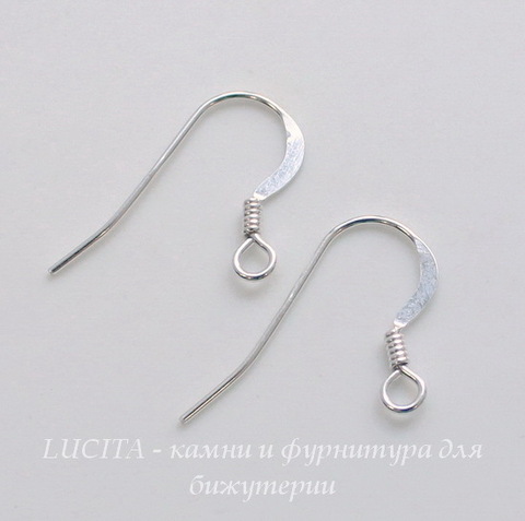 Швензы - крючки плоские, 20х14 мм (цвет - серебро), Silver filled, пара ()