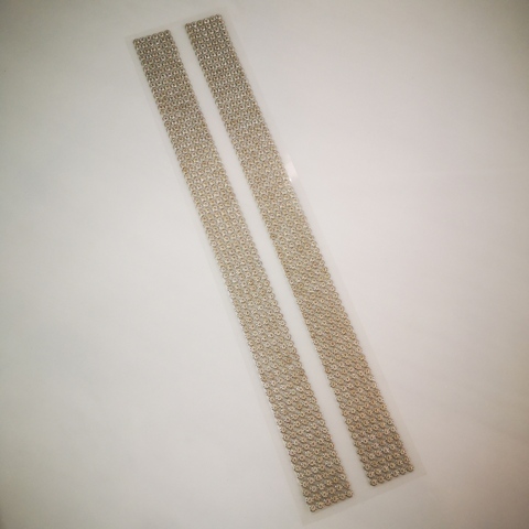 Декоративная самоклеющаяся лента из страз 2шт - 29х2,5см  (В ассортименте ø 4мм)