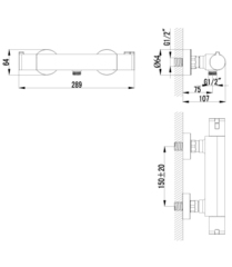 Смеситель для душа термостатический LEMARK YETI – LM7833C