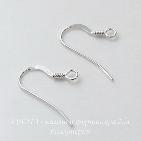 Швензы - крючки плоские, 20х14 мм (цвет - серебро), Silver filled, пара ()