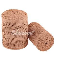 Peach polyester cord 4 mm