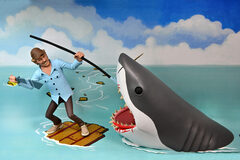Фигурка NECA Toony Terrors Jaws: Quint vs. Shark