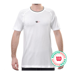 Теннисная футболка Wilson Players Seamless Crew 2.0 - bright white/black