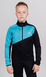 Детский утеплённый лыжный костюм Nordski Jr. Premium Blue-Black с высокой спинкой