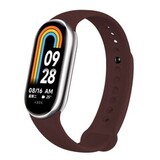 Силиконовый ремешок Silicon Loop для Xiaomi Mi Band 8 (Коричневый)