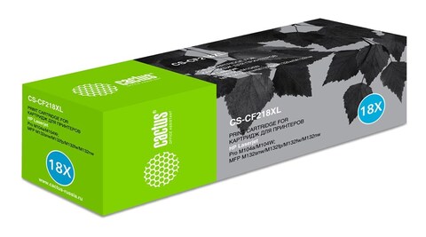 Картридж лазерный Cactus CS-CF218XL CF218X черный (6000стр.) для HP LJ Pro M104a/M104W/ MFP M132snw, M132fp, M132fw, M132nw