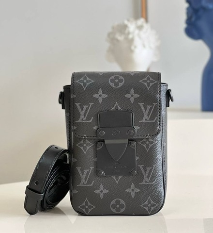 Бумажник Louis Vuitton S-lock Vertical Wearable темно-серый