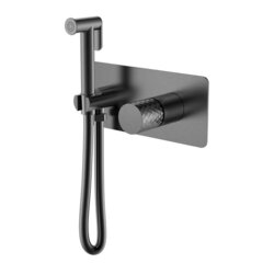 Boheme 127-GM Смеситель гигиенический STICK Gun Metal c ручкой DIAMOND фото