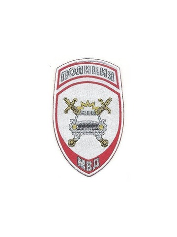 Шеврон Полиция ДПС жаккардовый (белый)