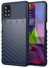 Темно-синий ударопрочный чехол на Samsung Galaxy M51, серия Onyx от Caseport