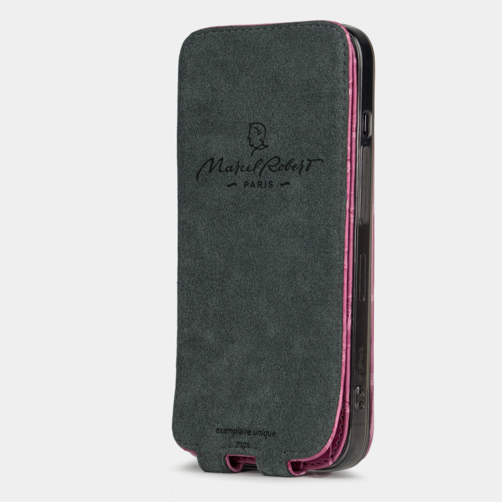 Special order: Чехол для iPhone 13 Pro из натуральной кожи крокодила, розового цвета