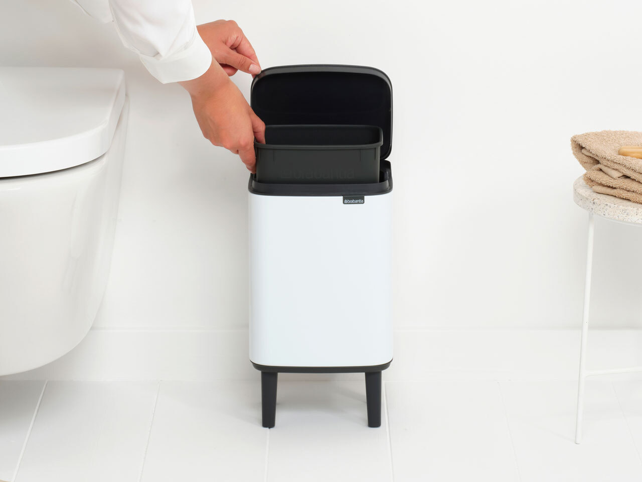 Мусорный бак Bo Hi (4 л), Белый, арт. 227042 - фото 7