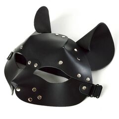 Черная кржаная маска Pussy - 