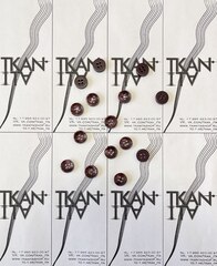 Пуговица пластиковая четырехпрокольная (Пластик, 12, Сливовое вино)