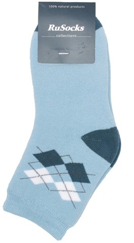 Голубые носки с ромбиками RuSocks