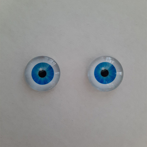 Глазки живые (кабашон) блестящие клеевые 16 мм