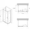 Abber AG30140B-S50B-S50B Душевой уголок, 140x50x195
