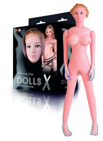 Надувная секс-кукла с реалистичной головой и конечностями - ToyFa Dolls-X 117021