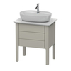 Duravit Luv Консоль из кварцевого камня с 1-м вырезом, 20x688x475, цвет белый структурный LU946501717