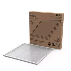 Св-к Gauss LED 48W 4250lm 6500K IP20 595*595*19мм призма офисный 842123345