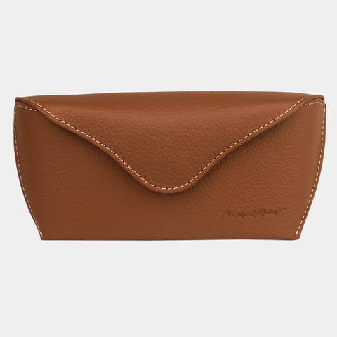 Футляр для очков Soleil из кожи теленка, цвета карамель
