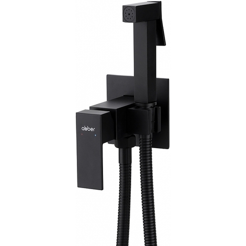 Abber Daheim AF8226B Смеситель с гигиеническим душем, цвет: черный матовый