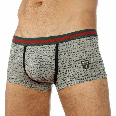 Мужские трусы хипсы серые Gucci Hip Boxer