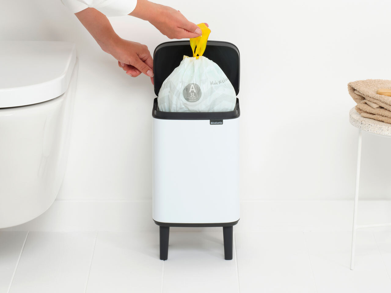 Мусорный бак Bo Hi (4 л), Белый, арт. 227042 - фото 9