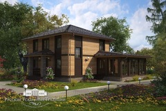 Проект двухэтажного дома "Марсель" 154 кв.м. с зимним садом