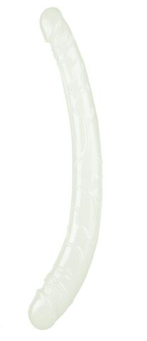Светящийся в темноте фаллоимитатор 14.5 Lumino Play Double Dildo - 37 см. - Lovetoy LV319024