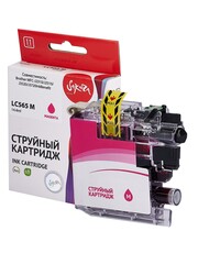Струйный картридж Sakura LC565M для Brother MFC-J2310, J2510, J3520, J3720InkBenefit, водорастворимый тип чернил, пурпурный, 14,4 мл., 1200 к.