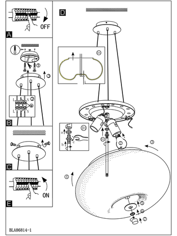 Подвесной светильник Eglo OPTICA 86814
