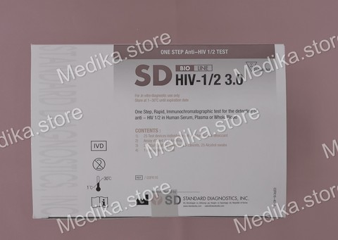 Экспресс-тест 03FK16 ВИЧ 1/2 типа (HIV 1/2 3.0) 25  Medika.store (Standard Diagnostics, Корея)