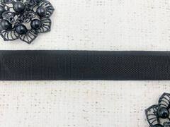 Лента окантовочная (стропа) 7,5 гр/м, ш. 22 мм, чёрный