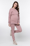 Утепленный спортивный костюм для беременных и кормящих 16041 пыльный беж