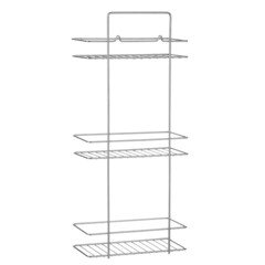 67-0-658 Полка для ванной прямая 3 яруса гальваника цинк,цвет хром (РемоКолор)