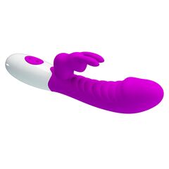 Лиловый вибратор-кролик Naughty Bunny - 19,8 см. - 