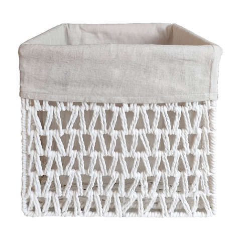 Корзина плетёная Lofsen, 30х30х30 см, белая, полипропилен