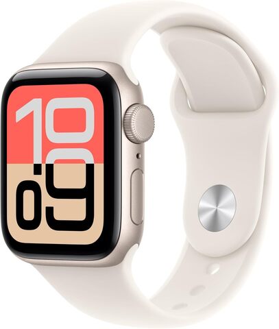 Умные часы Apple Watch SE 3 40 мм из алюминия цвета «сияющая звезда», спортивный ремешок «сияющая звезда» (M/L)