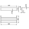 Kludi 5898953 Kludi 58 989 53 VELA R держатель для полотенец с полкой, L = 600 мм белый матовый