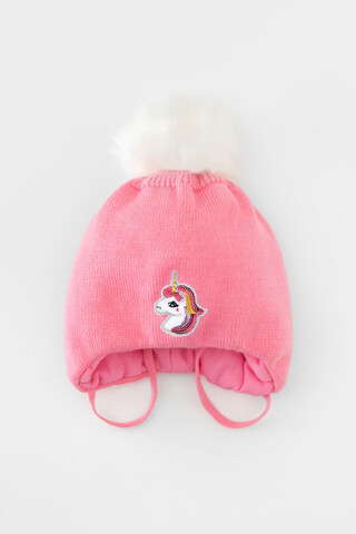 шапка  для девочки  КВ 20367/ш/ярко-розовый