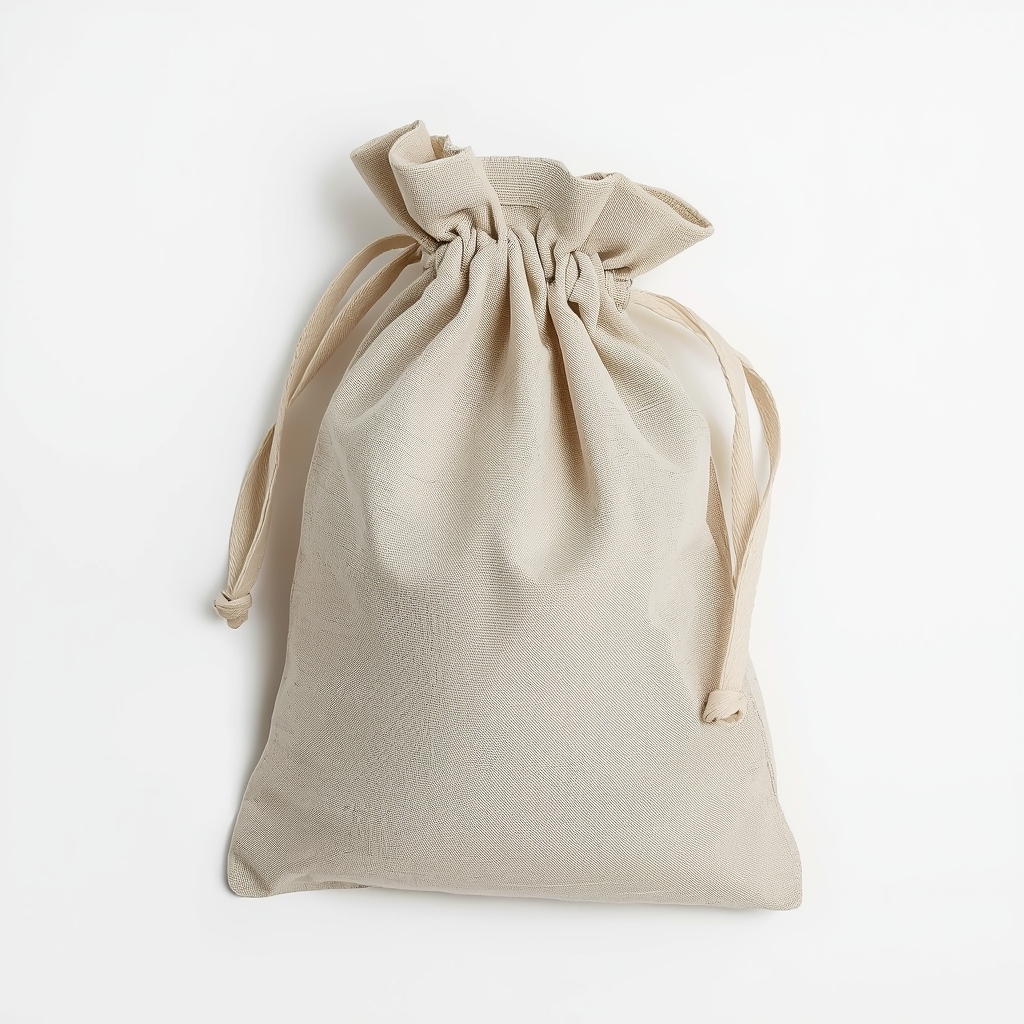 Мешочек льняной без отделки на завязках MI-96-212-45