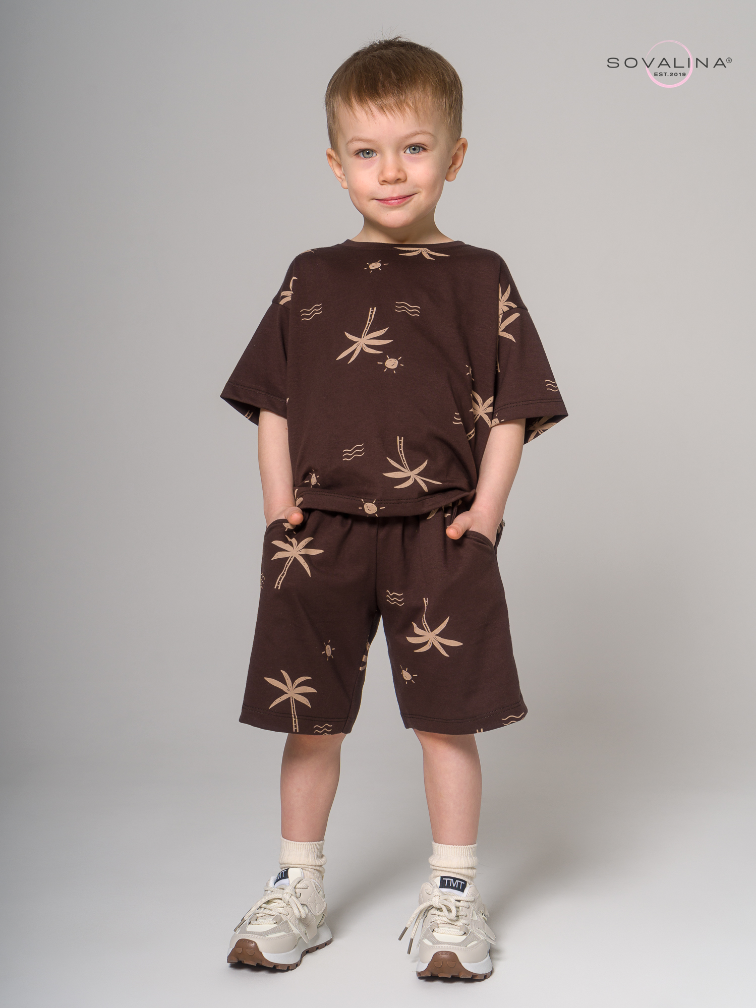 Костюм Light men пальмы коричневые