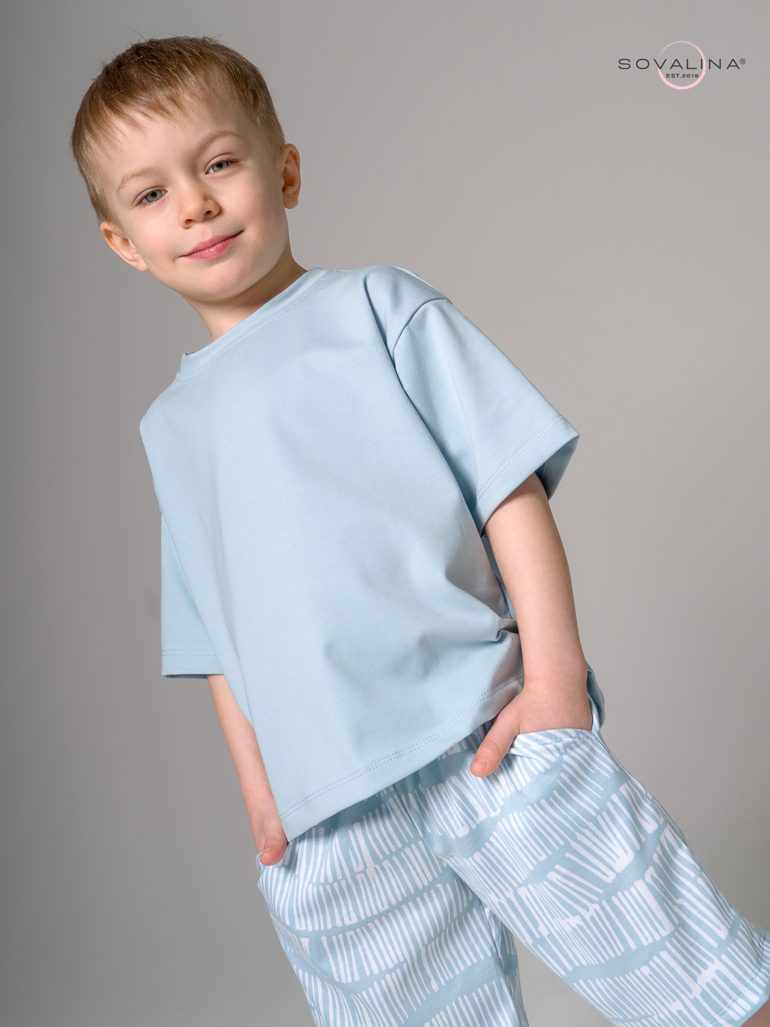 Костюм Light men бирюза-белые волны MAX