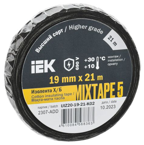 MIXTAPE PLUS Изолента Х/Б 19мм 21м IEK