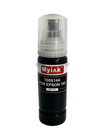 Чернила Myink черные для EPSON EcoTank (T00S14A) L1110/L3050, L3150/L5190 - 70мл, black, Dye