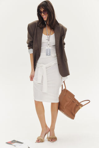 Юбка-миди ESSENTIAL №6 | Белый